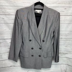 🍁 Casual Corner Petite Blazer Double Breasted Jacket Coat sz 12P